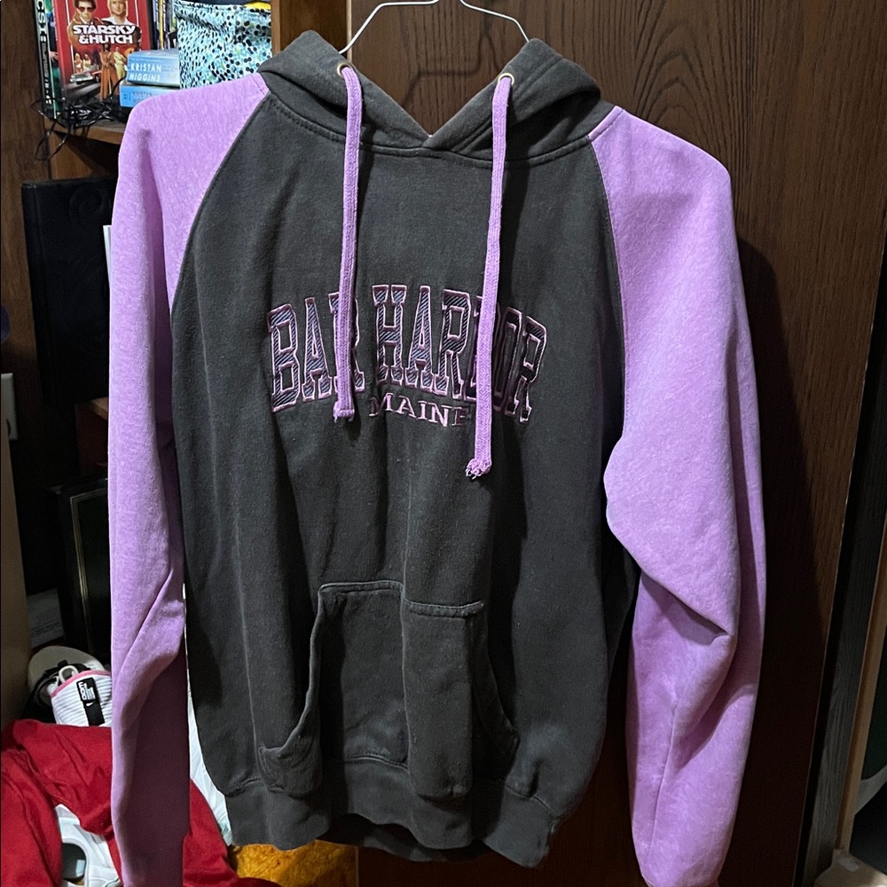 Exist Black and Purple Hoodie